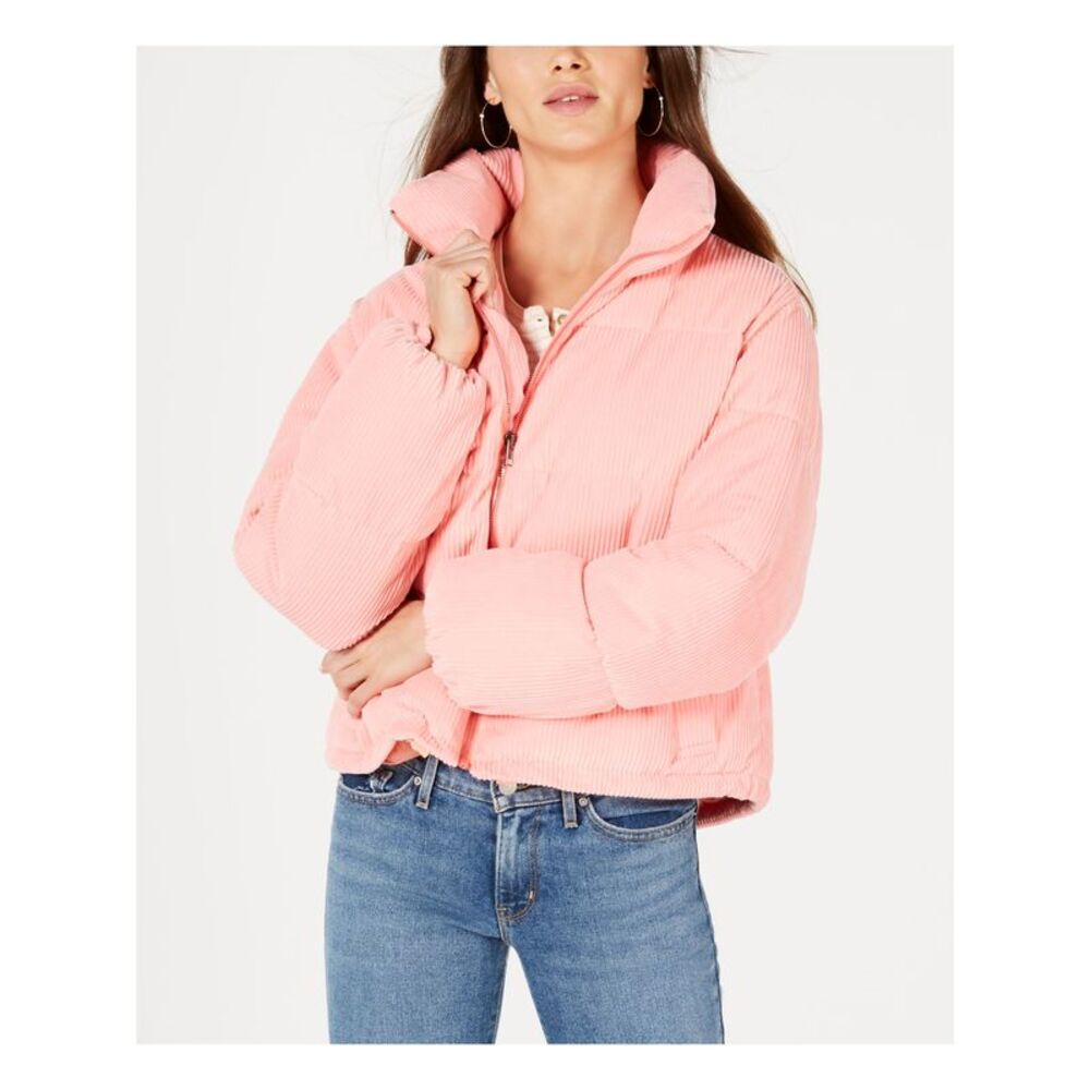 COLLECTIONB Womens Pink Zippered Puffer Winter Jacket Coat XL